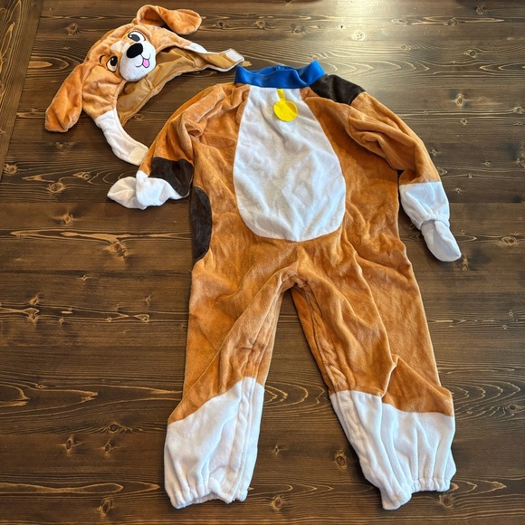 Adorable Brown and White Puppy Costume for Kids - Picture 1 of 6